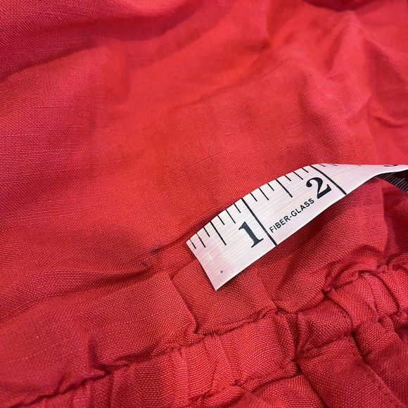 Tommy Bahama Red Linen Blend Ruffle Jumpsuit - Small, Cropped missing  tie belt - Picture 10 of 10
